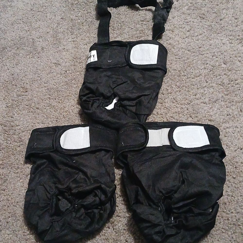 3 Pack Avont Washable Female Dog Diaper with Suspender Sz M Waist 13"-19" NWOT